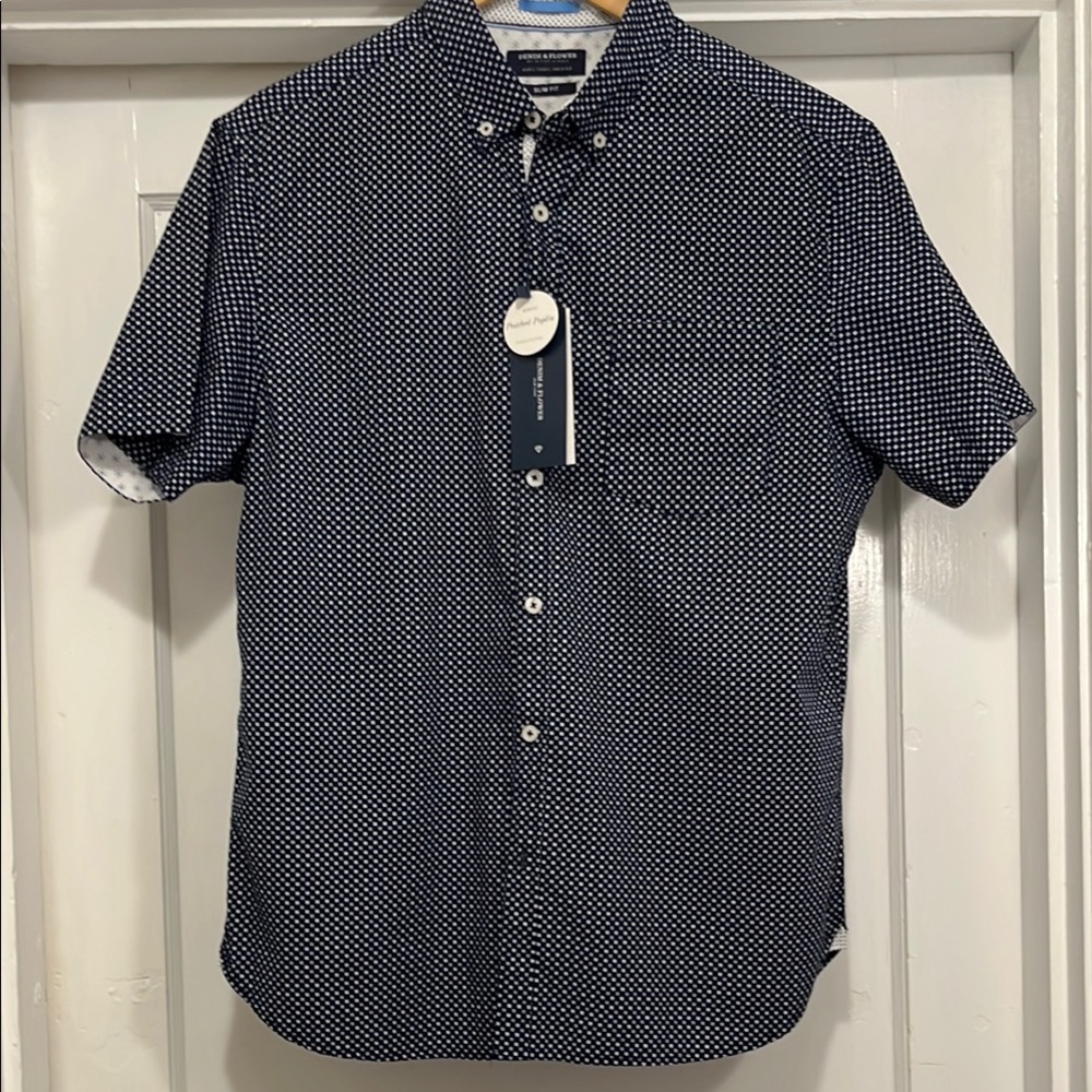 NWT Navy Blue Button-Down Shirt
